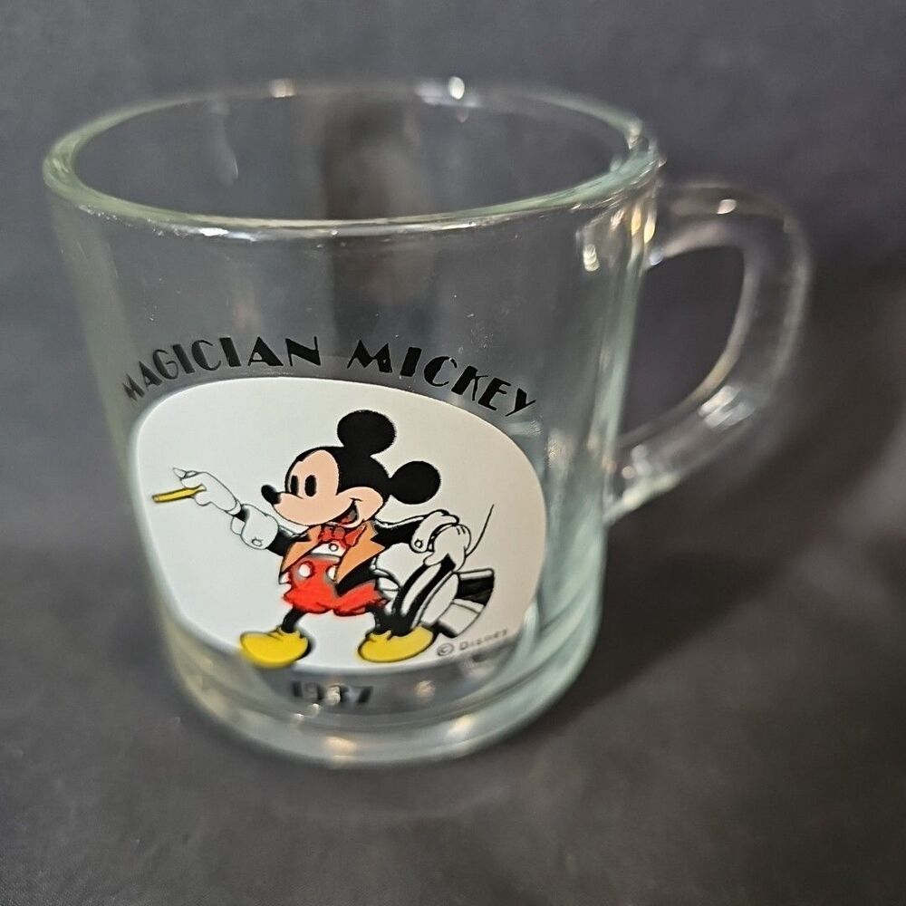 Disney Vintage Magician Mickey Mouse 1937 Coffee Mug Cup Cartoon Theme Park